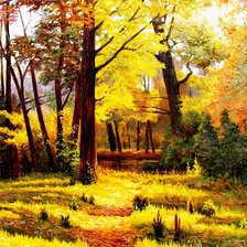 Схема вышивки «осень в лесу»