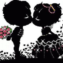 Схема вышивки «двое»