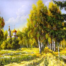 Схема вышивки «край березовый»