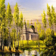 Схема вышивки «край березовый»