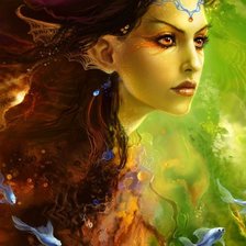 Схема вышивки «русалка»