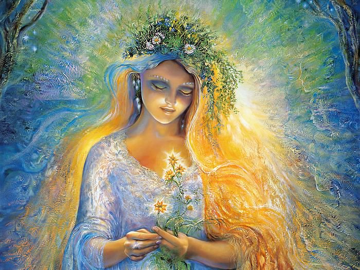 Девушка в венке - весна, фэнтэзи, венок, арт, живопись, девушка - оригинал