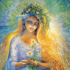 Схема вышивки «Девушка в венке»