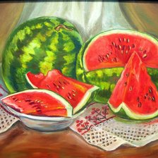 Схема вышивки «арбуз»