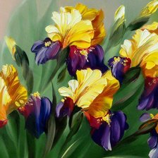 Схема вышивки «ирисы»