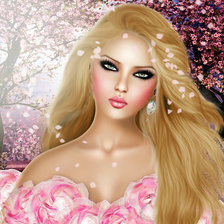 Схема вышивки «Девушка»