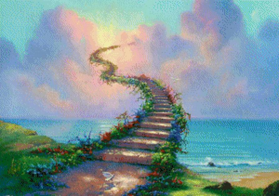 Дорога в небо.Джим Уоррен - джим уоррен, живопись - предпросмотр