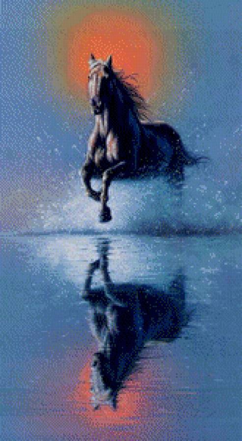 Лошадь.Джим Уоррен - джим уоррен, живопись, лошади - предпросмотр