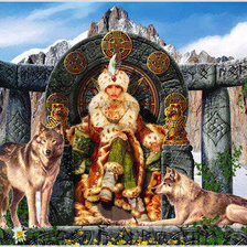 Схема вышивки «царица волков»