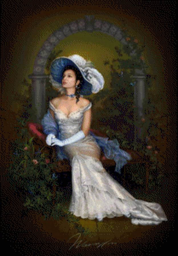 дама в беседке - леди, дама, беседка - предпросмотр