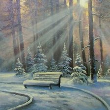 Схема вышивки «зимний парк»