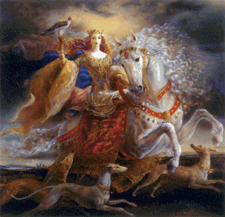 всадница - картина - предпросмотр