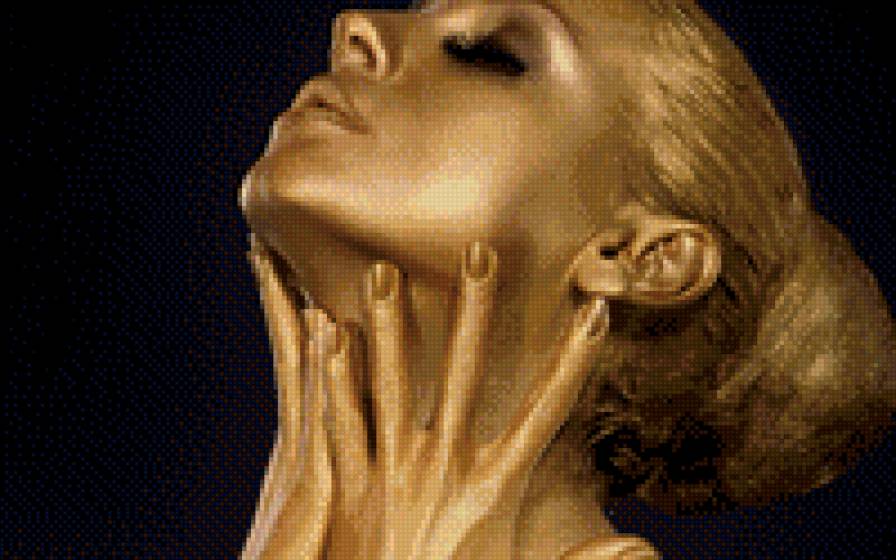 Женщина в золоте - золото, женщина, портрет - предпросмотр