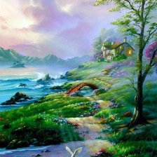 Схема вышивки «Пейзаж.Джим Уоррен»