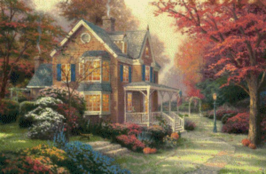 Уютный дом.Томас Кинкейд - томас кинкейд, живопись - предпросмотр