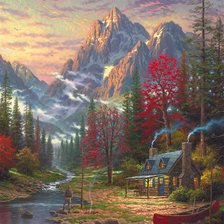 Схема вышивки «Вечер.Томас Кинкейд»