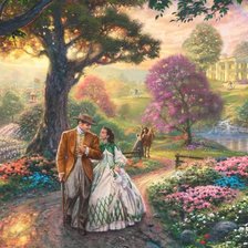 Схема вышивки «Унесенные ветром.Томас Кинкейд»