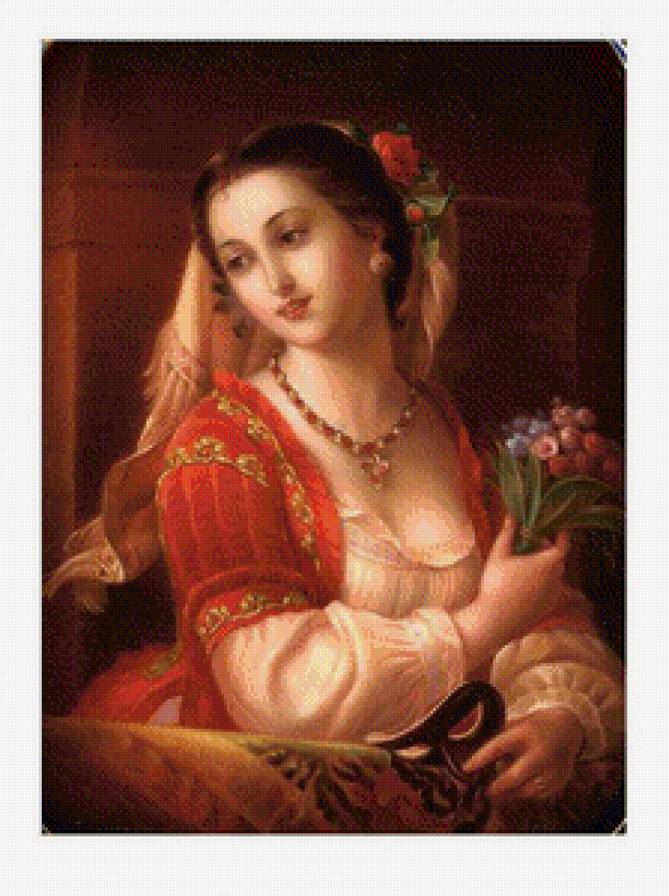 дама с маской - женщина, дама, образ - предпросмотр