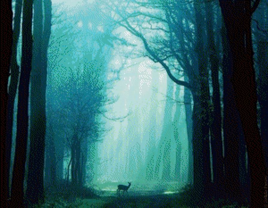 туман в лесу - предпросмотр