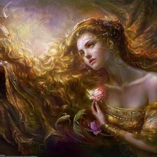 Схема вышивки «Девушка»