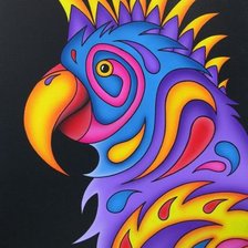 Схема вышивки «Попугай»