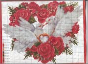 Схема вышивки «голуби»