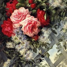 Схема вышивки «Красота розового сада»