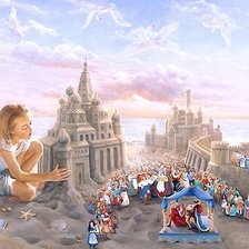 Схема вышивки «Песочные замки»