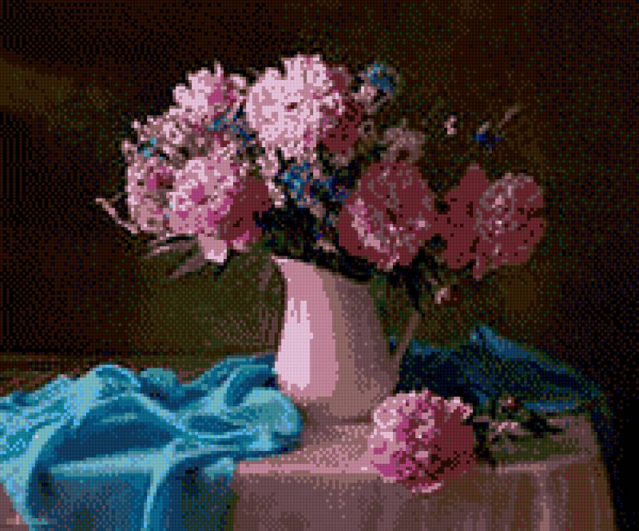 ПИОНЫ В КУВШИНЕ - цветы, вазы.натюрморт.лето - предпросмотр