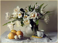 Схема вышивки «БЕЛЫЕ ЦВЕТЫ»