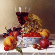 Схема вышивки «Натюрморт Вино»