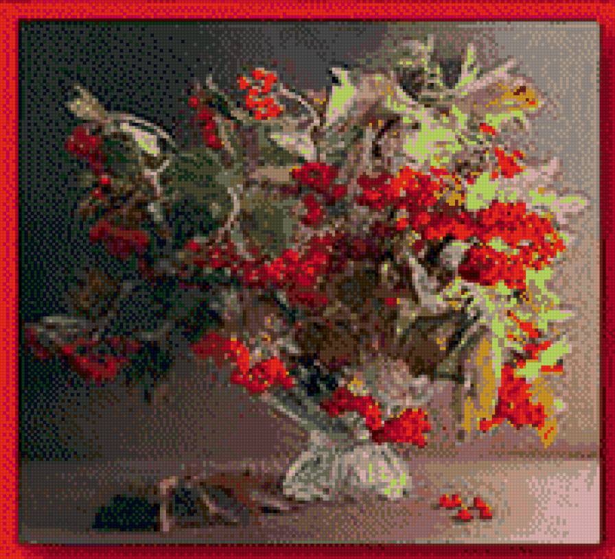 КАЛИНА КРАСНАЯ - лето, ягоды, натюрморт, вазы - предпросмотр