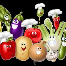 Схема вышивки «весёлые овоши»