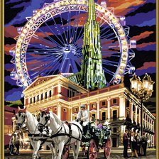 Схема вышивки «Ночной город»