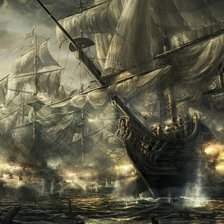 Схема вышивки «морской бой»