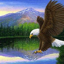 Схема вышивки «Над рекой»