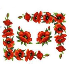 Схема вышивки «Маки»