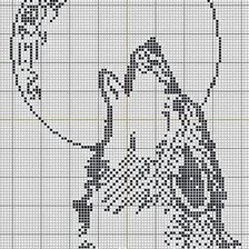 Схема вышивки «схема волк луна»