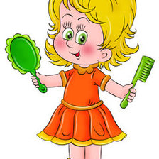 Схема вышивки «девочка расчестка»