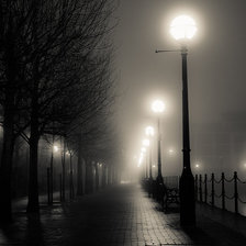 Схема вышивки «ночная набережная»