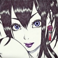 Схема вышивки «Девушка»