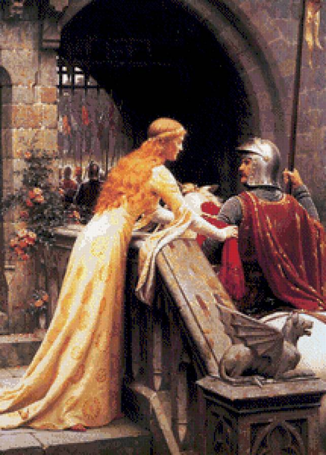 я жду тебя с победой - пара, рыцарь, дама, девушка - предпросмотр