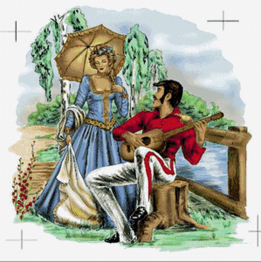 песня о любви - пара, девушка, влюбленные, с гитарой - предпросмотр