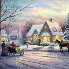 Схема вышивки «зимняя жизнь»