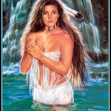 Схема вышивки «у водопада»