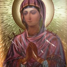 Схема вышивки «Семистрельная икона божьей матери»