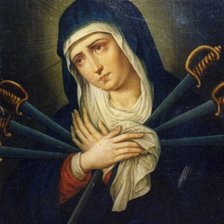 Схема вышивки «Семистрельная икона божьей матери»