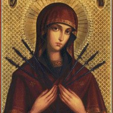 Схема вышивки «Семистрельная икона божьей матери»