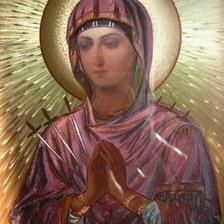 Схема вышивки «Семистрельная икона божьей матери»