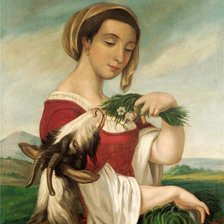 Схема вышивки «Дама»